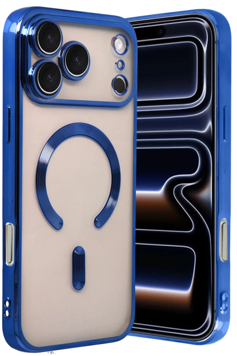 Apple iPhone 17 Pro Max Uyumlu Kross Magneticsafe Kapak - Lacivert
