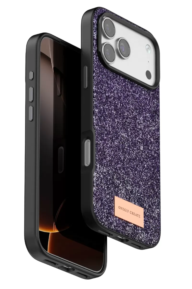 iPhone 17 Pro Max Bright Simli Kapak - Derin Mor