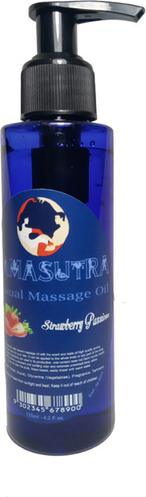 Kamasutra Pleasure Big Size Strawberry Massage Oil  - Kamasutra Çilekli Er0tık Masaj Yağı 125 Ml
