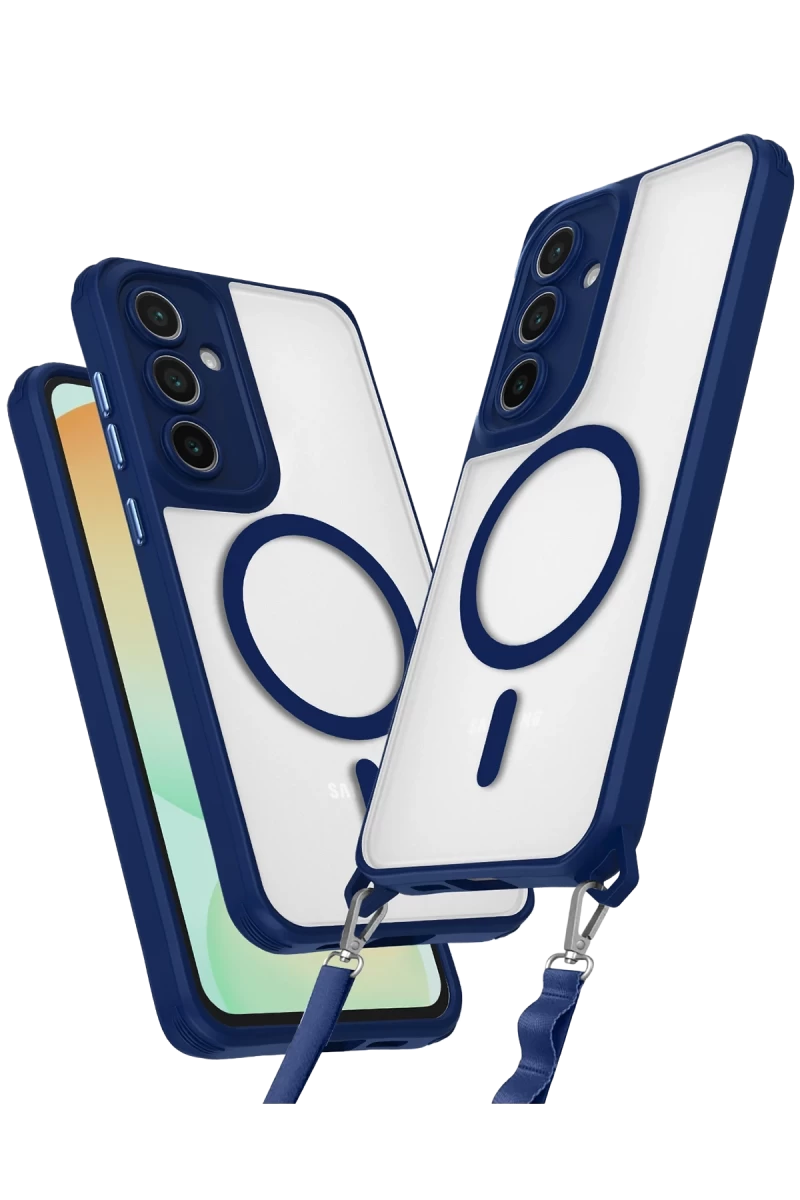 Samsung Galaxy S23 FE Uyumlu Kılıf Enka Magsafe Silikon Kılıf - Lacivert
