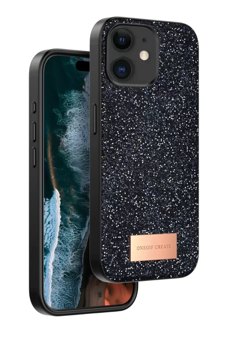 iPhone 11 Bright Simli Kapak - Siyah
