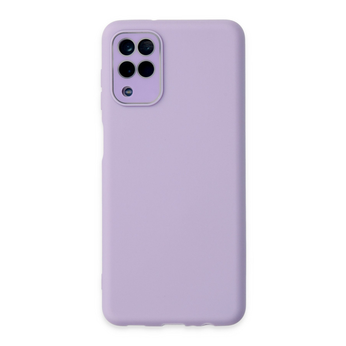 Galaxy A22 Kılıf Lansman Glass Kapak - Lila