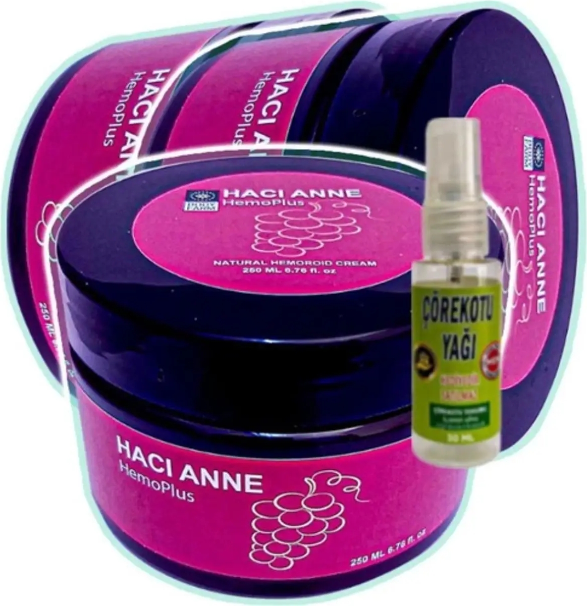 Hemoplus Hacı Anne Bakım Kremi 200 ml x 3 Adet + Çörek Otu Yağı 30 ml
