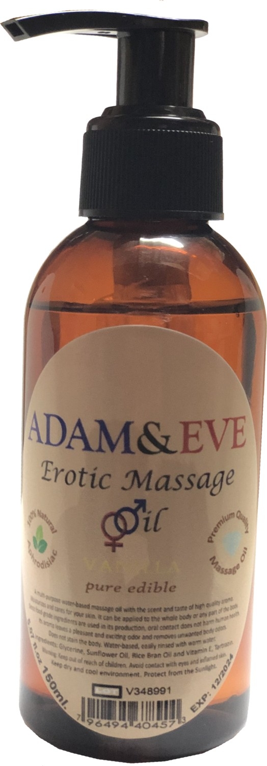 Adam & Eve Aromaterapi Vanılla Massage Oil 1 Adet Vanilya Aromalı Vücut Masaj Yağı
