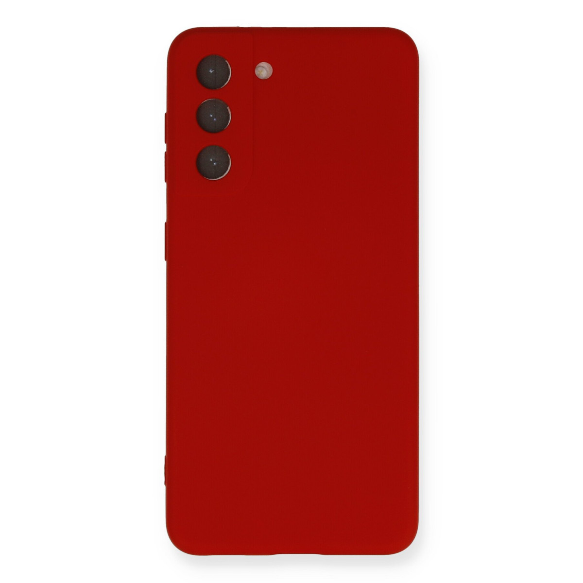 Galaxy S21 Kılıf Nano içi Kadife Silikon - Kırmızı