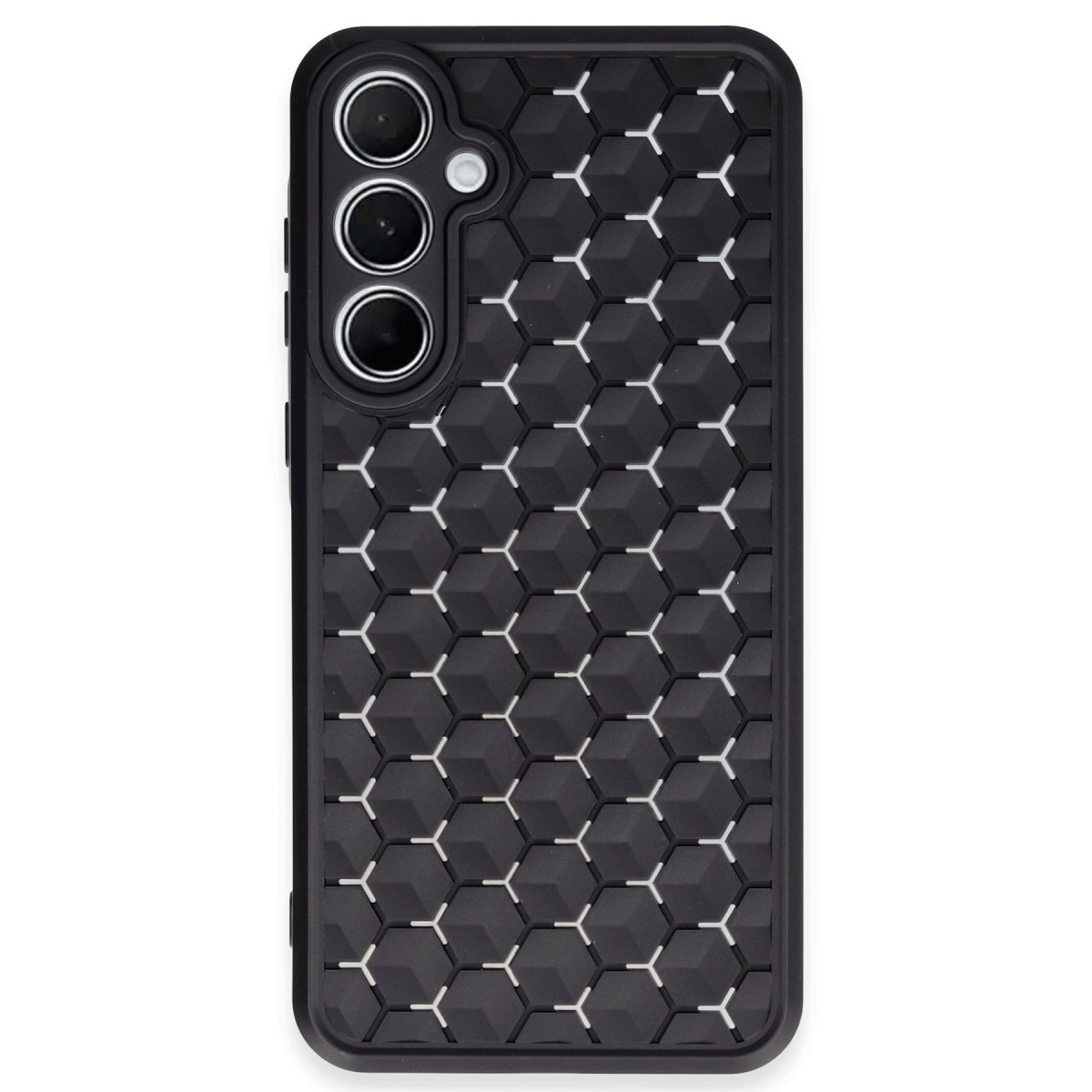 Galaxy A25 5G Kılıf Petek Silikon Kapak - Siyah