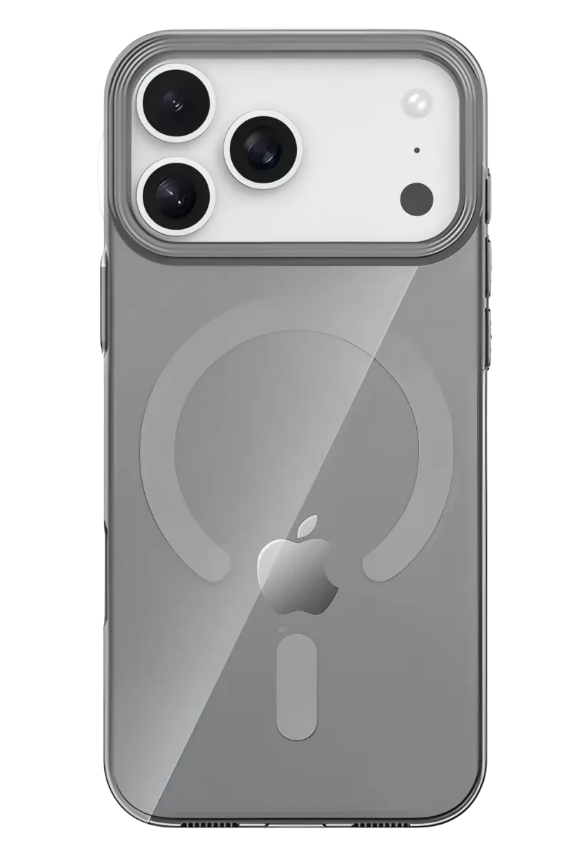 iPhone 17 Pro PC Blank Magsafe Kapak - Natural Grey