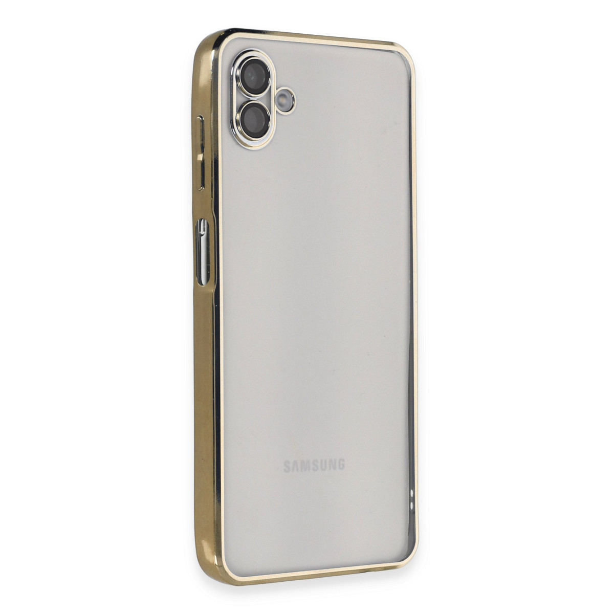 Galaxy A04 Kılıf Razer Lensli Silikon - Gold