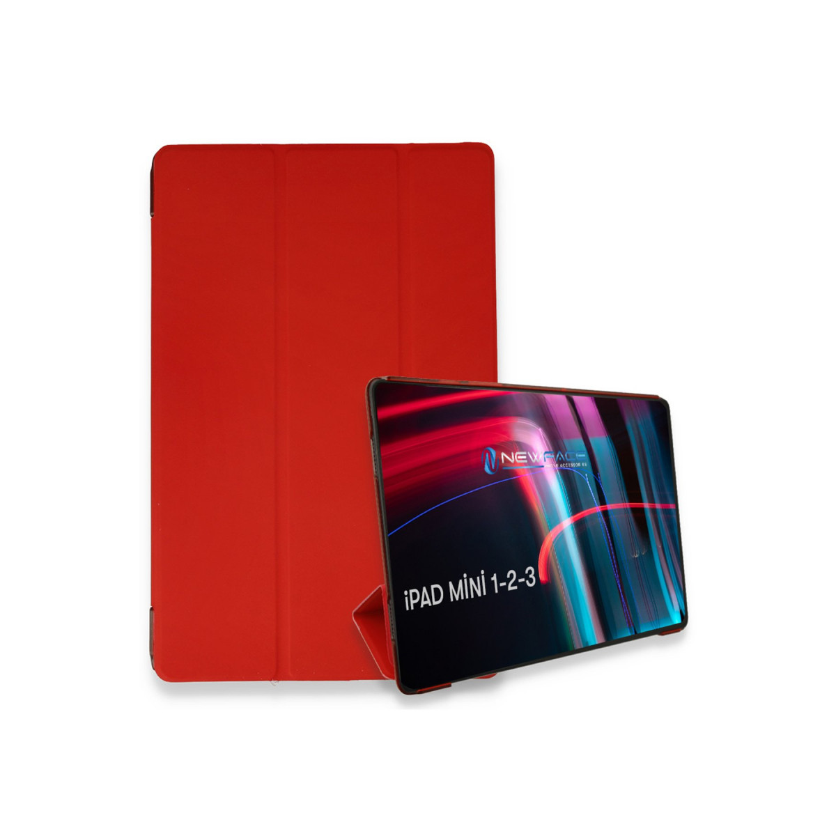iPad Mini 3 Kılıf Tablet Smart Kılıf - Kırmızı