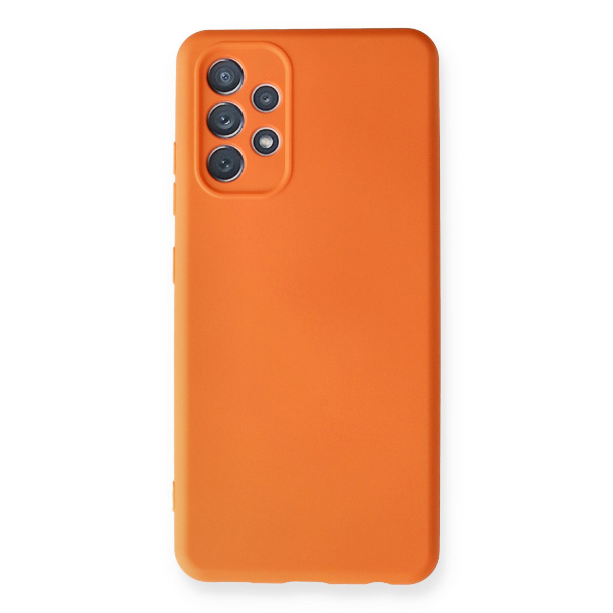 Galaxy A32 Kılıf Nano içi Kadife Silikon - Turuncu