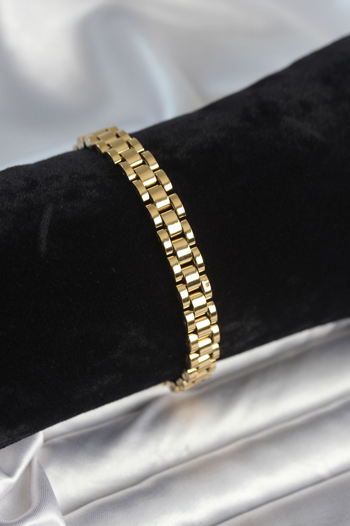 316L Çelik Gold Renk 7 mm Kalınlık Erkek Bileklik