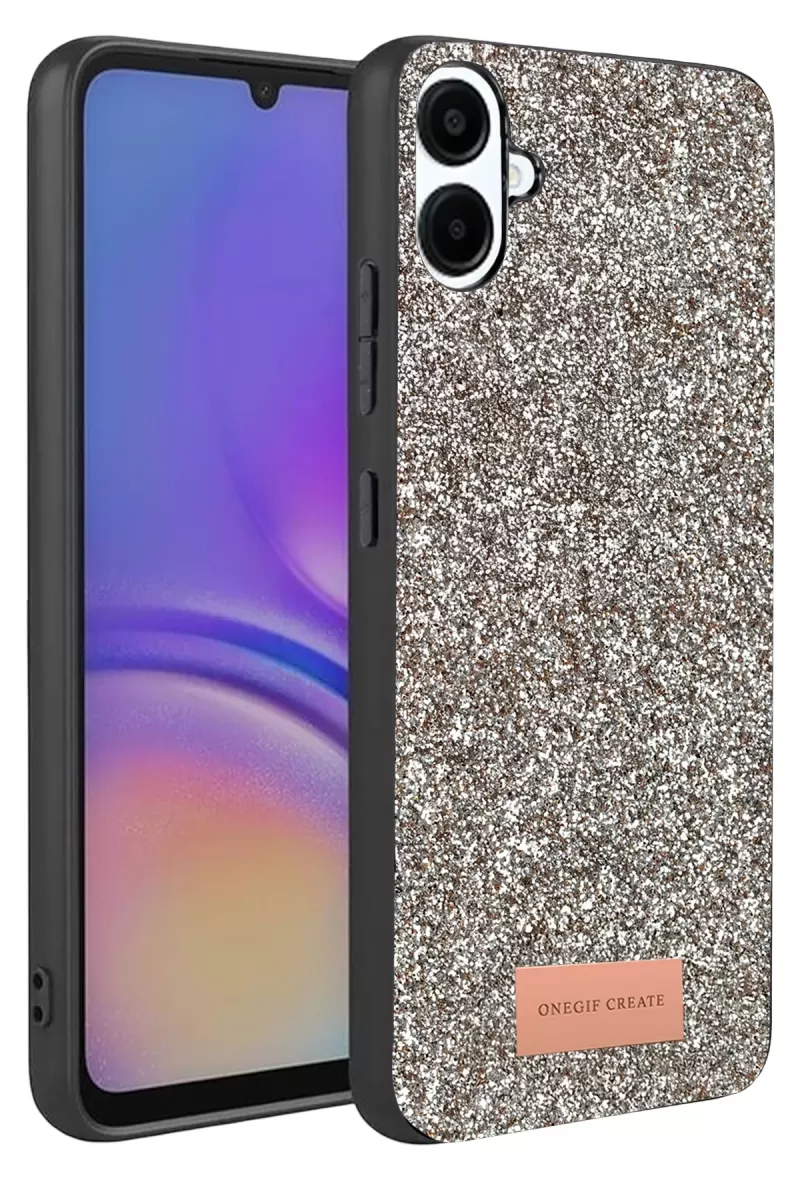Galaxy A07 4G Bright Simli Kapak - Gümüş