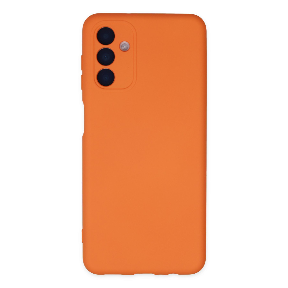 Galaxy A04S Kılıf Nano içi Kadife Silikon - Turuncu