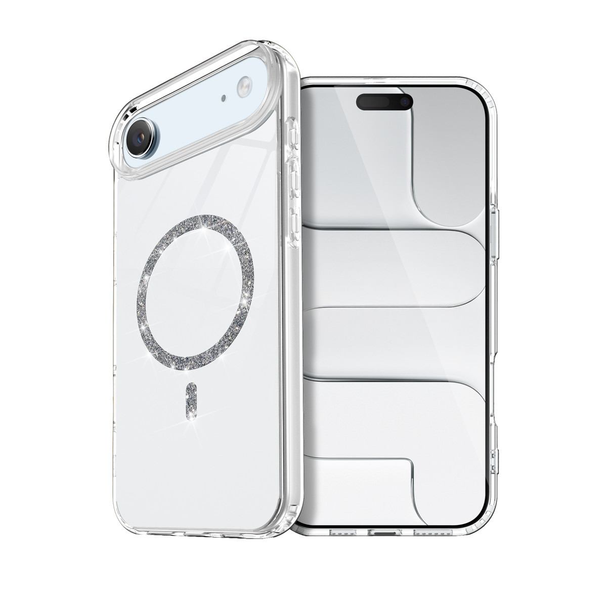 iPhone 17 Air Live Diamond Magsafe Kapak - Şeffaf