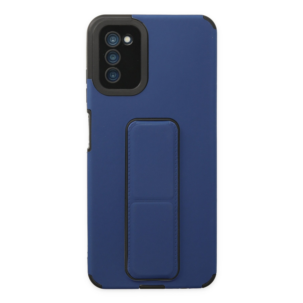 Galaxy A03S Kılıf Mega Standlı Silikon - Mavi