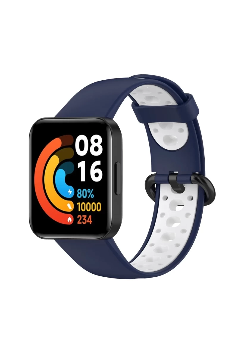 Xiaomi Redmi Watch 2 Spor Delikli Kordon - Lacivert-Beyaz