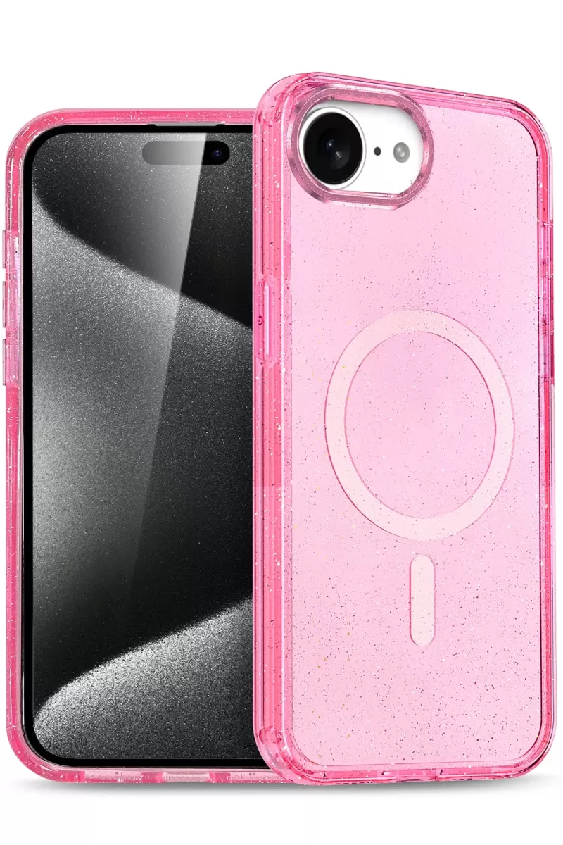 iPhone 16E Star Magsafe Kapak - Pembe