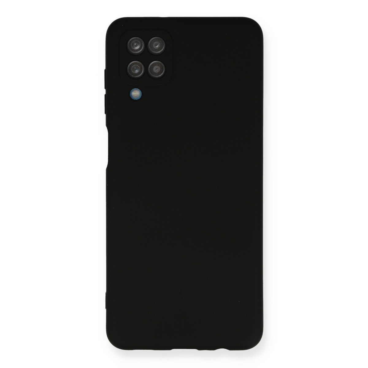 Galaxy A12 Kılıf Nano içi Kadife Silikon - Siyah