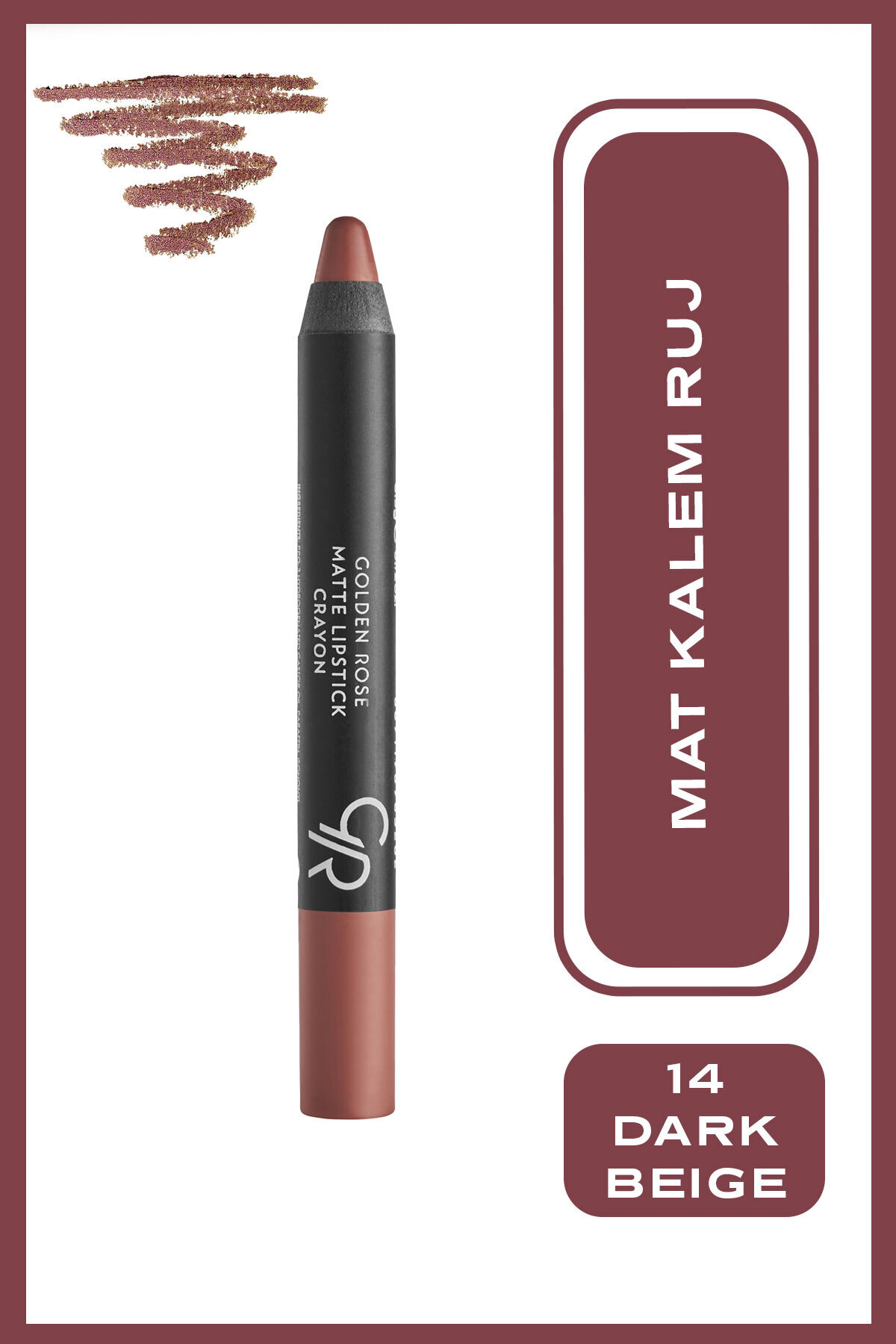 Matte Lipstick Crayon Ruj No:14 — görsel 5