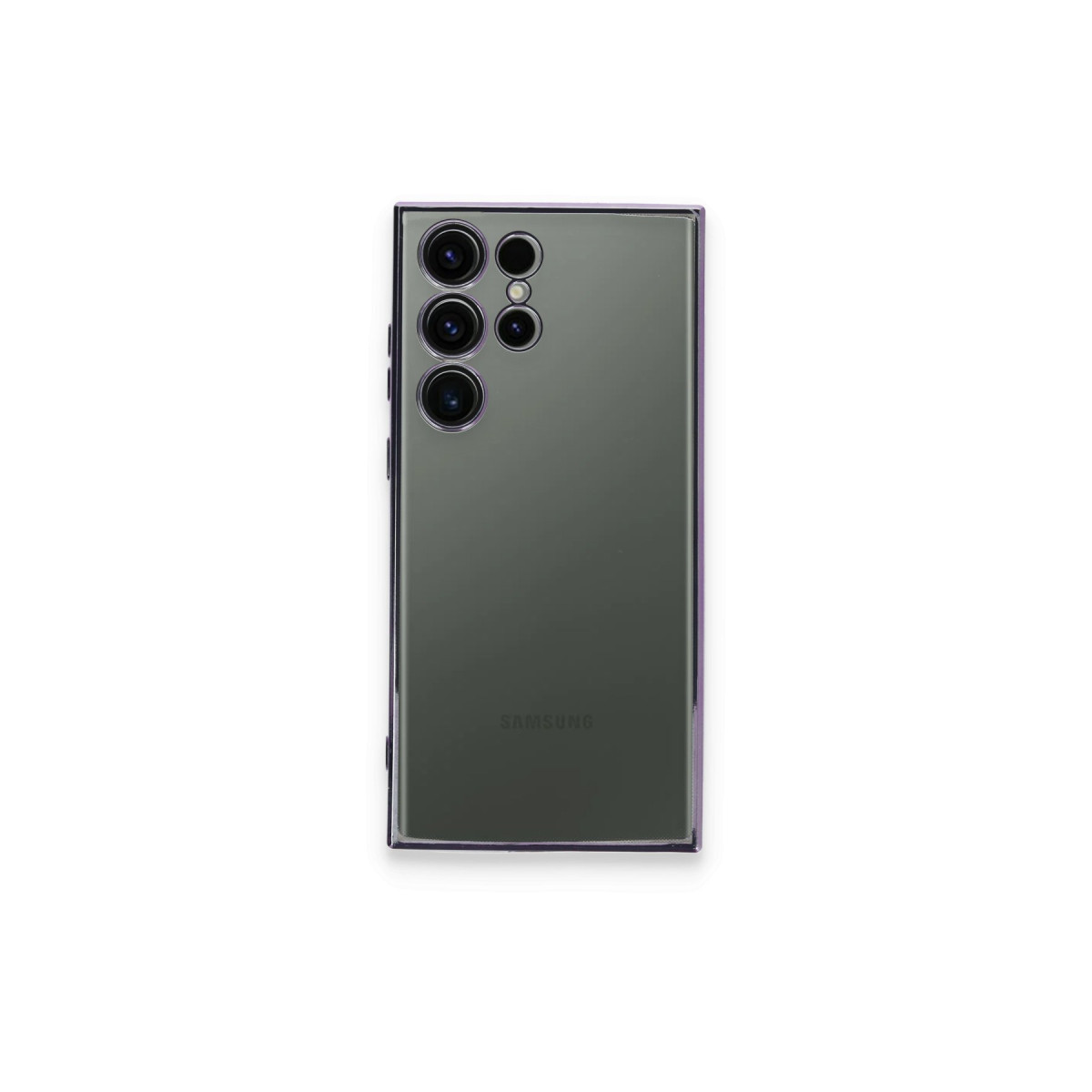 Galaxy S23 Ultra Kılıf Razer Lensli Silikon - Mor