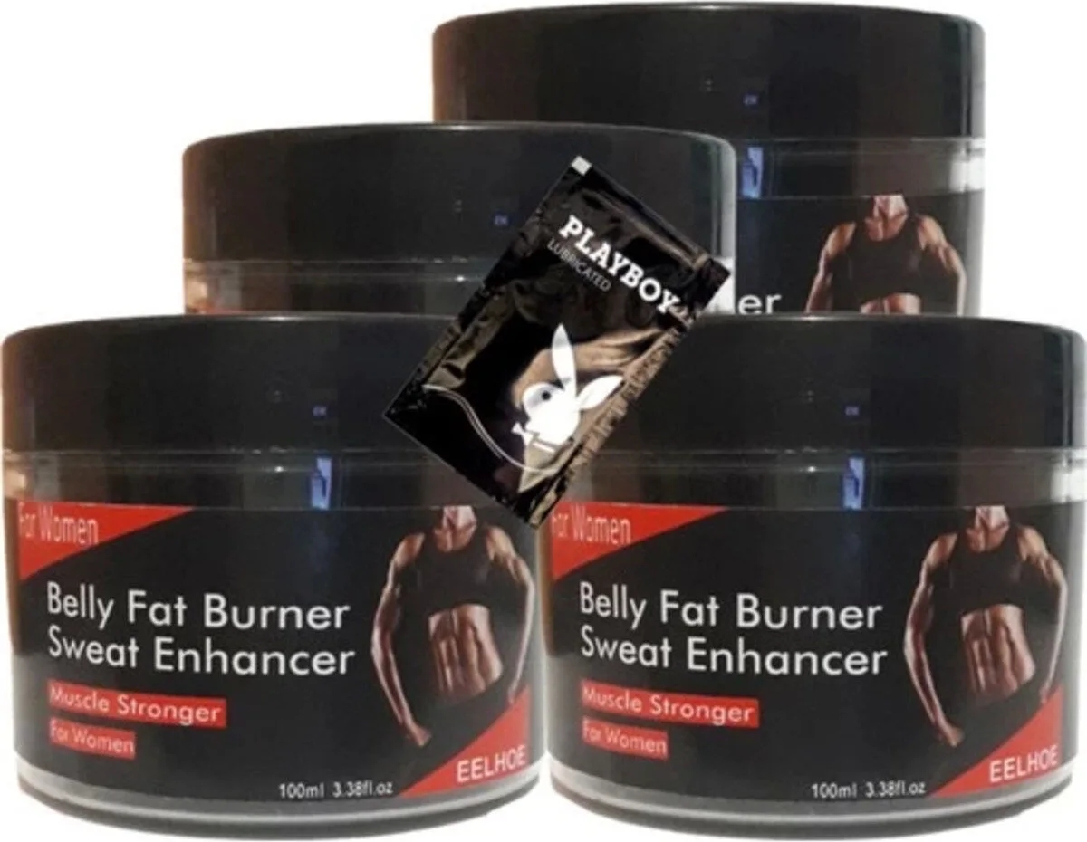 Süper Eelhoe Belly Fatburner Sweat Enhancer Krem 100 ml x 4 Adet + Jel