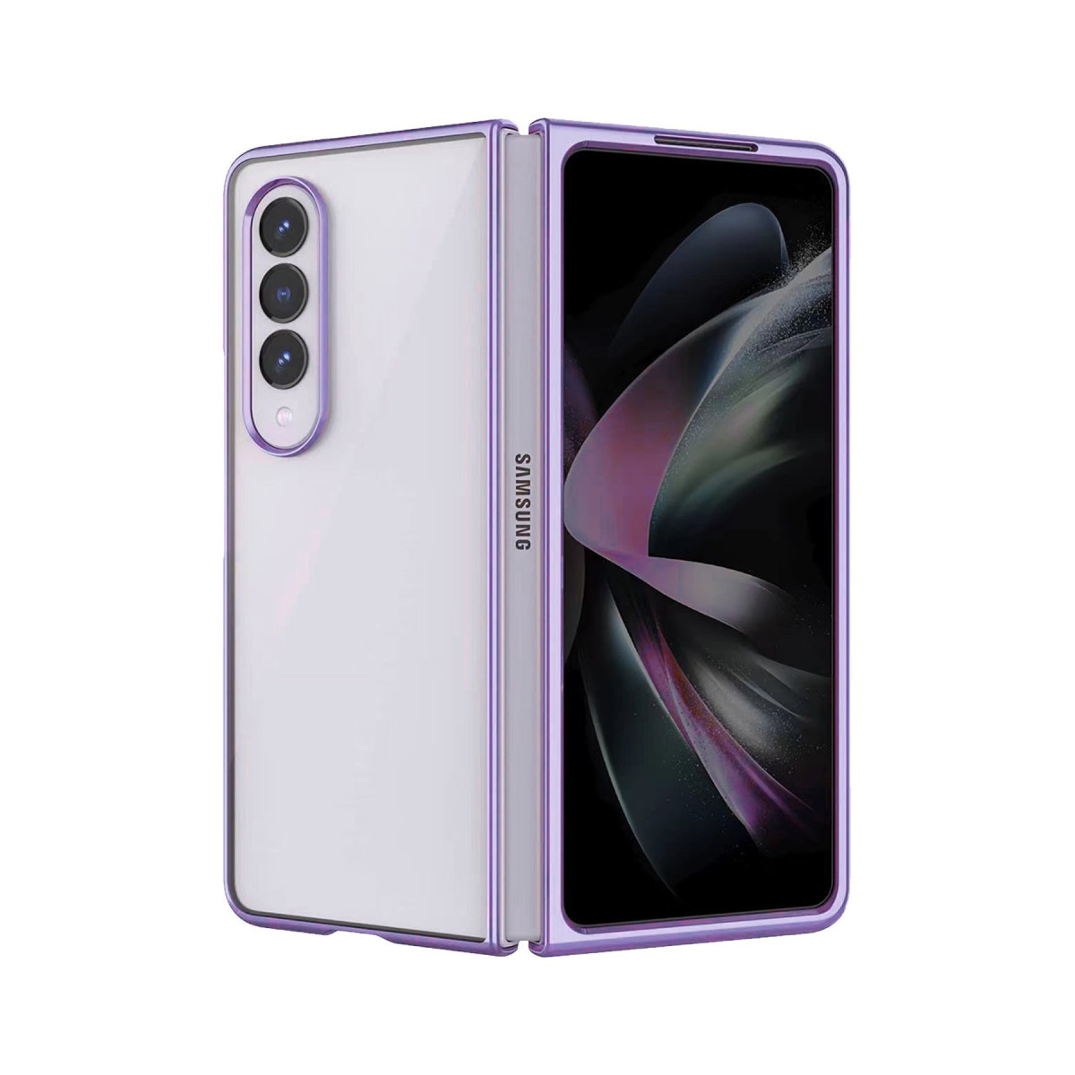 Galaxy Z Fold 4 Kılıf Fold Element Kapak - Mor