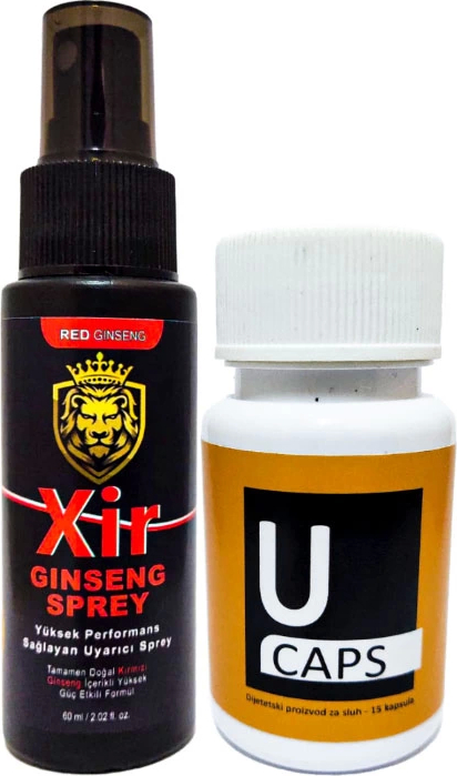 U Caps Xir 3xeffect Spray 60 ml Erkeğe Özel Karışım Sprey - 1  Adet U Caps Erkeklere Özel 15li Kapsül