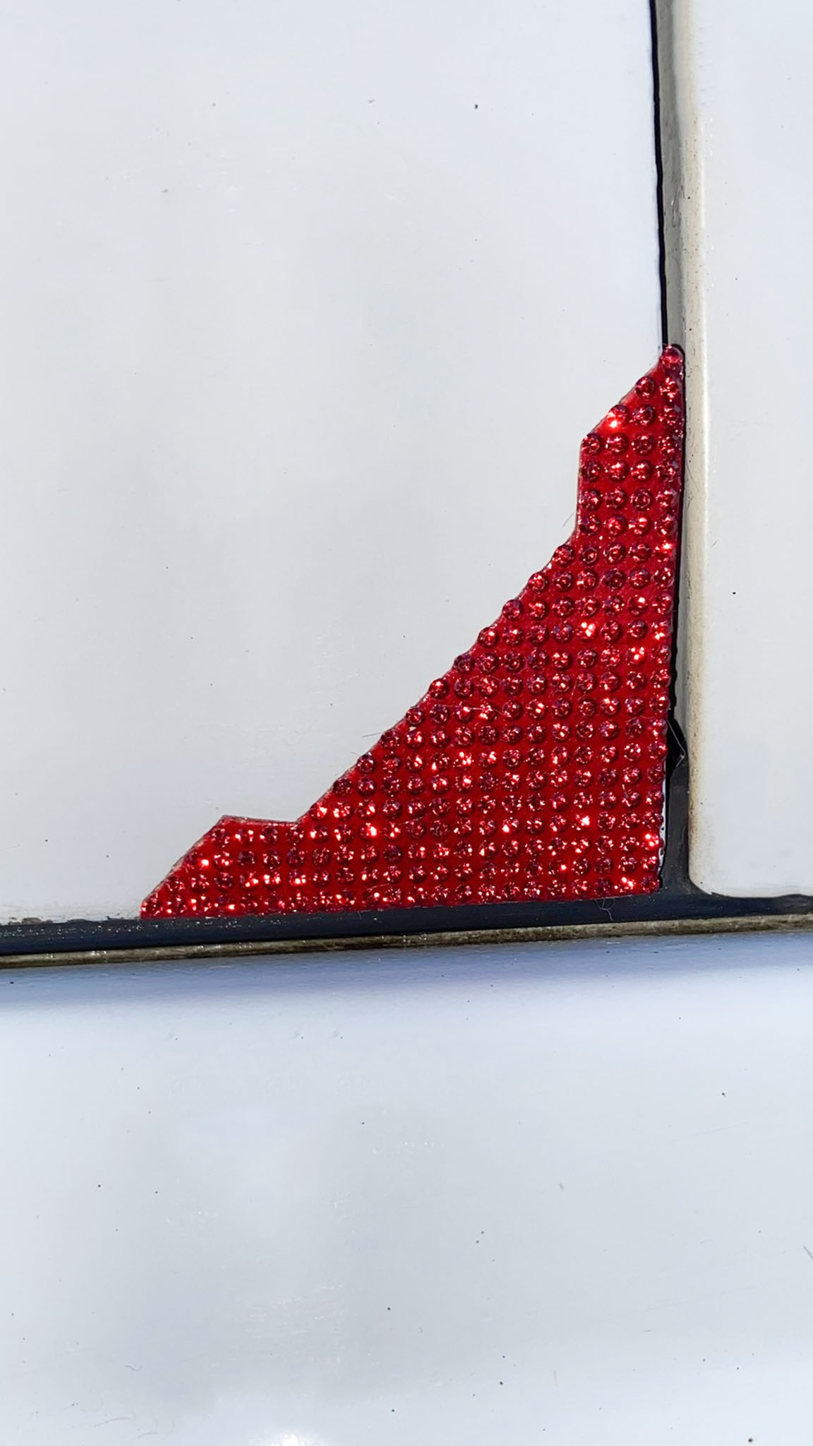 Kristal Taşlı Araba Kapı Köşe Koruyucu 2'li Kırmızı