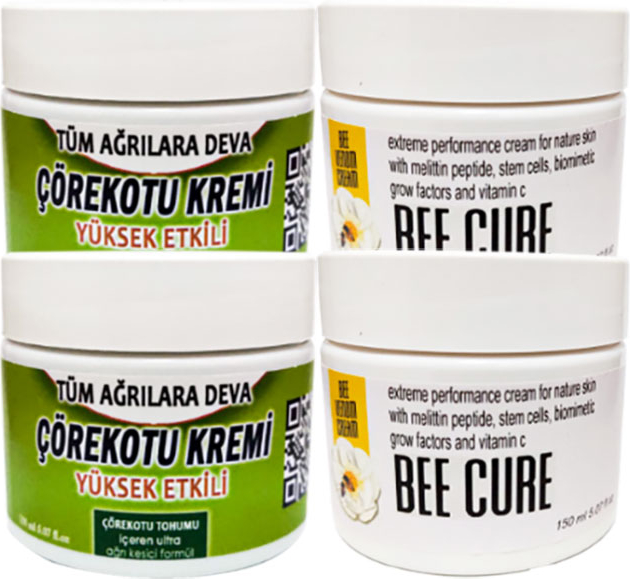 Çörek Otu Kremi 2 Adet 100 ml Kremi + 2 Adet Bee Cure Krem 150 ml Kremi
