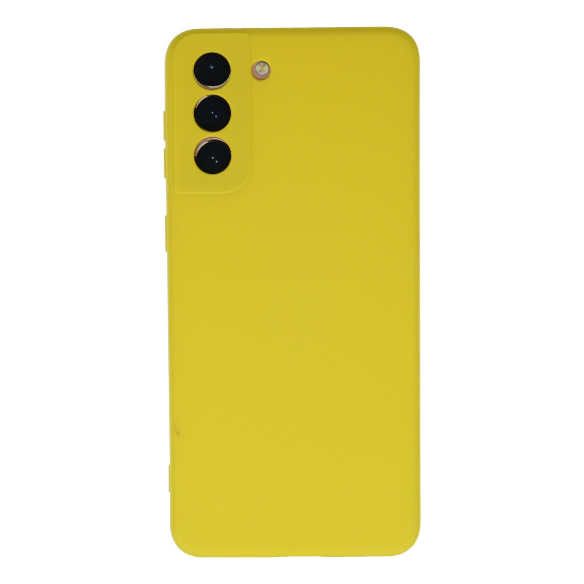 Galaxy S21 Plus Kılıf Nano içi Kadife Silikon - Sarı