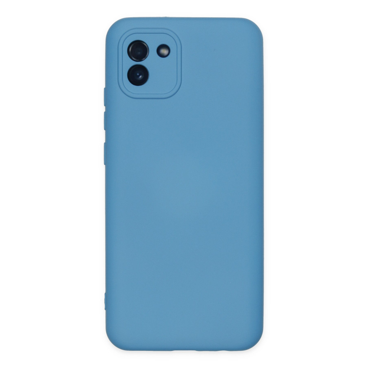 Galaxy A03 Kılıf Nano içi Kadife Silikon - Mavi