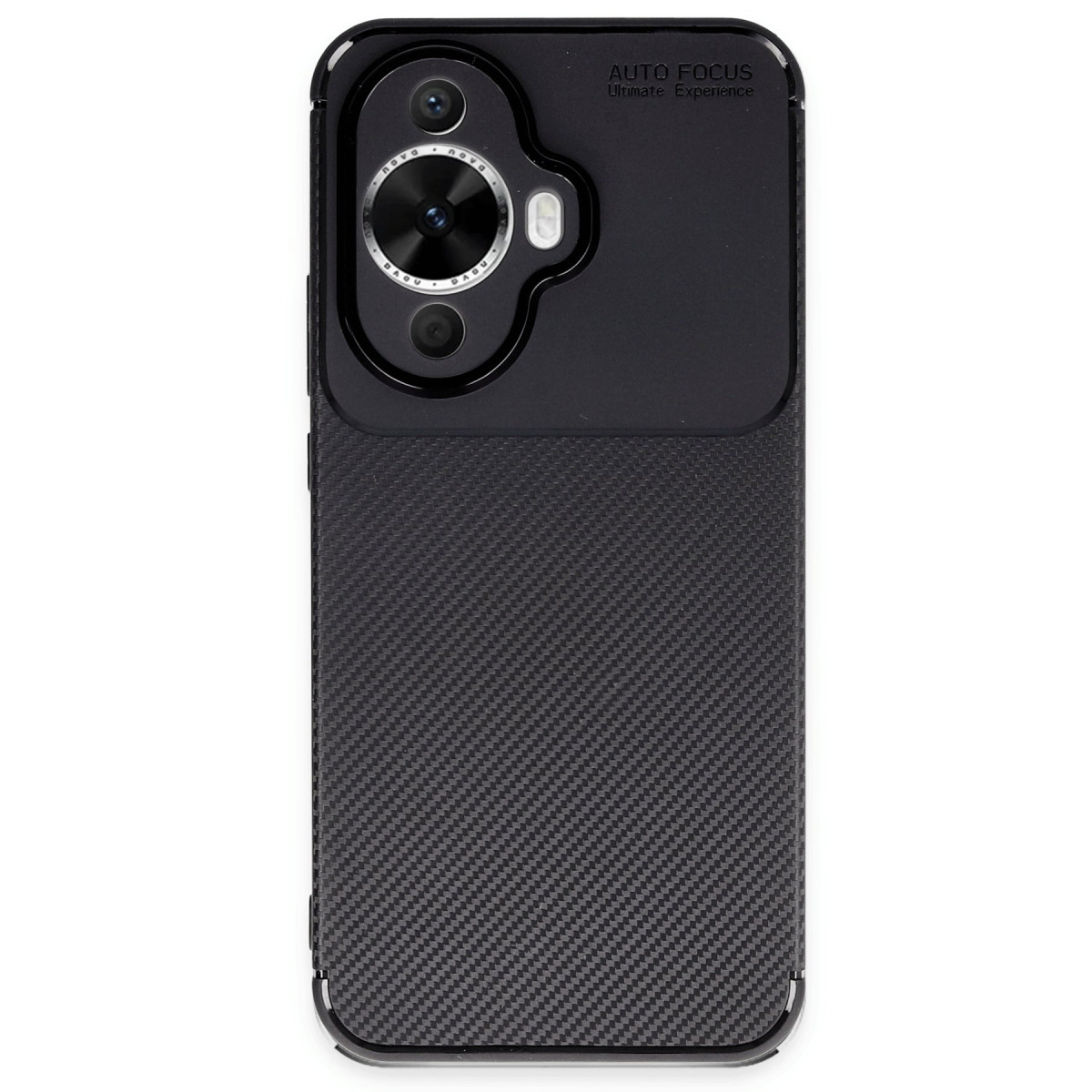 Nova 12S Kılıf Auto Focus Karbon Kapak - Siyah