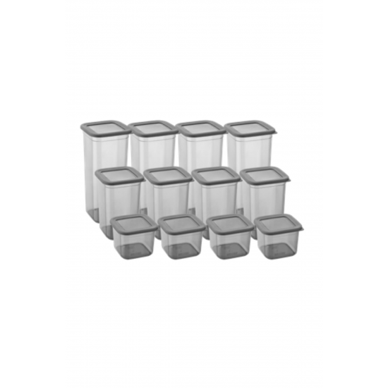 12'li 3 Boy Kavanoz Seti & Saklama Kabı & Erzak Kabı 6x650/1300/1900 Ml (40 Lı Etiket Hediyeli)
