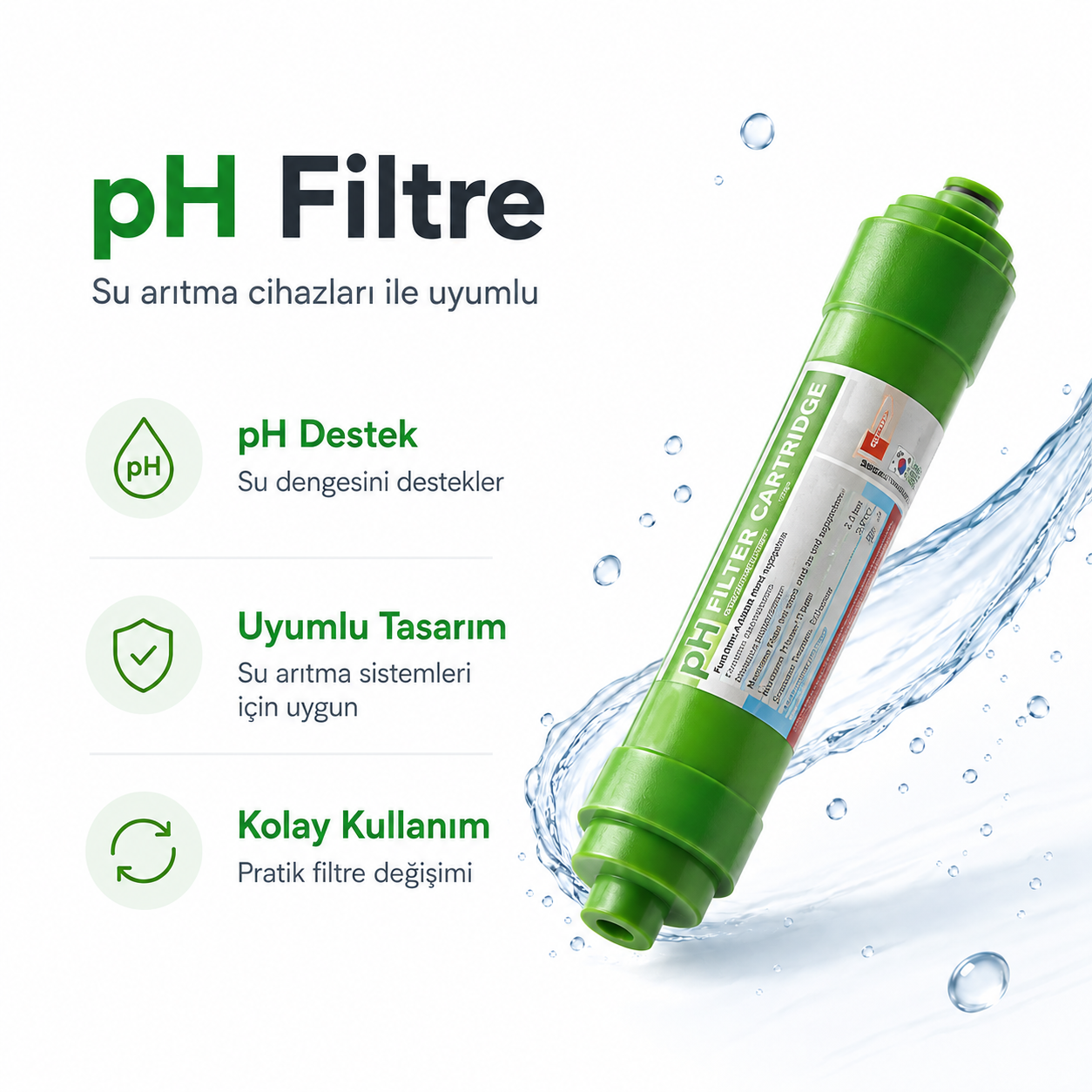 Su Arıtma Cihazı pH Filtresi Inline Filtre 408694080