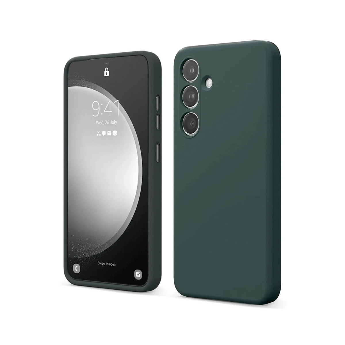 Galaxy S24 FE Kılıf First Silikon - Koyu Yeşil
