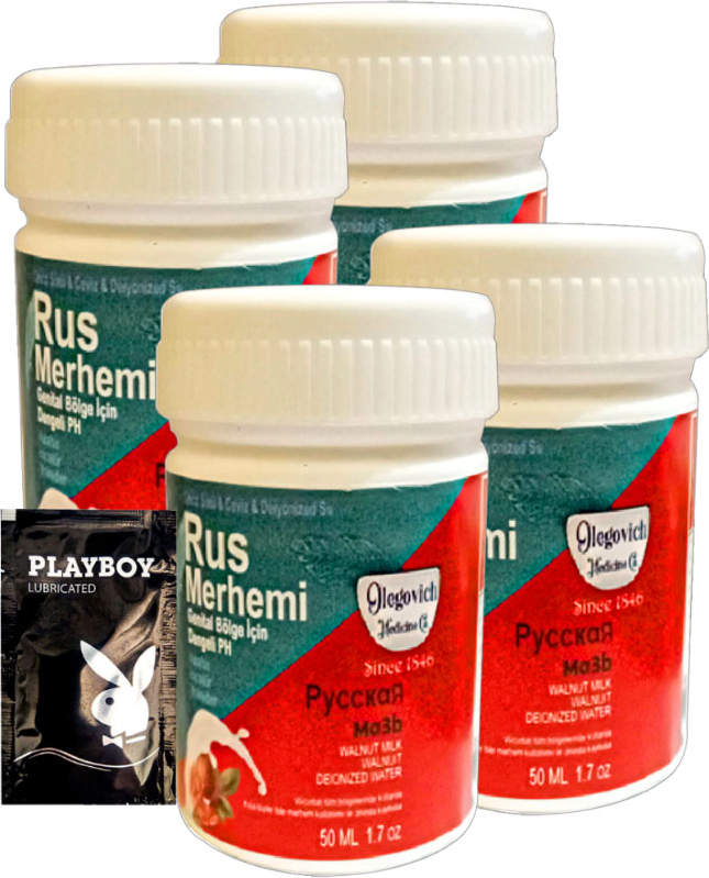 Playboy Özel Bölge Tüy Dökücü Krem Valnut Milk & Walnut 4 Adet Rus Merhemi 50 ml Kadın  + Yanında Jel