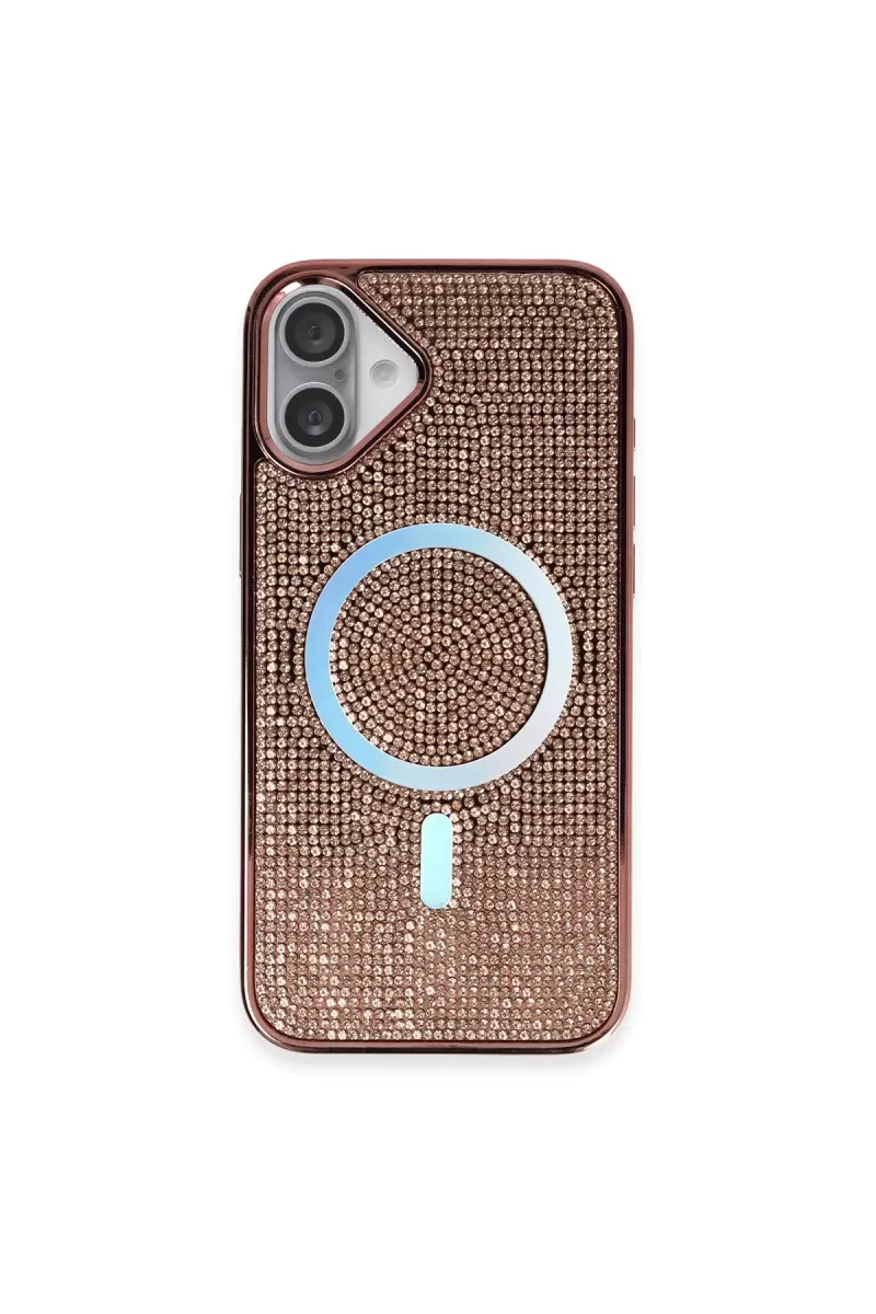 iPhone 16 Plus Kılıf Helen Magsafe Kapak - Pembe