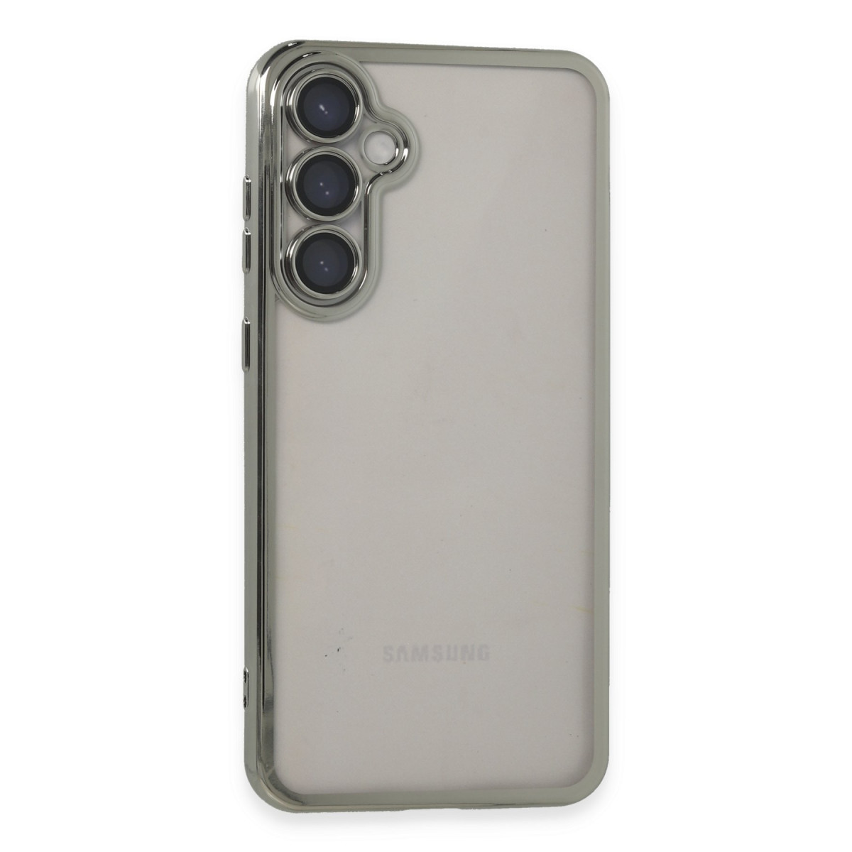 Galaxy S23 FE Kılıf Razer Lensli Silikon - Gümüş