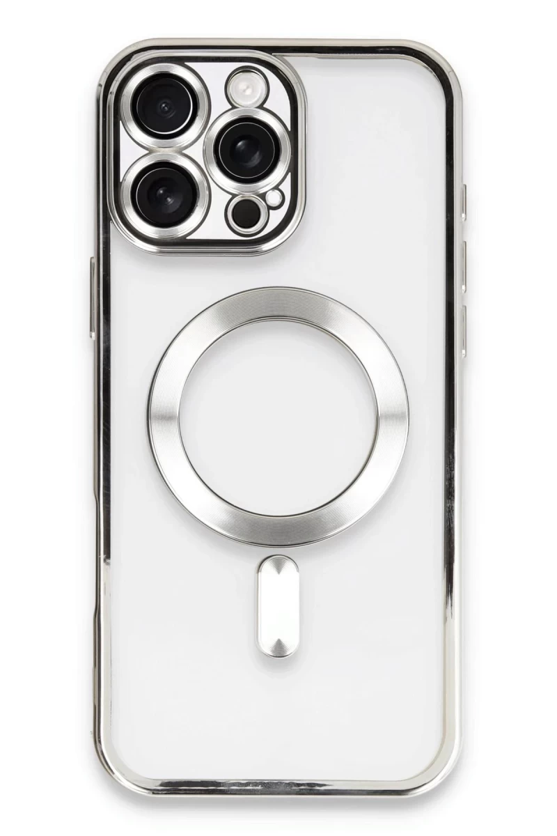 Apple iPhone 16 Pro Max Uyumlu Kılıf Kross Magneticsafe Kapak - Gümüş