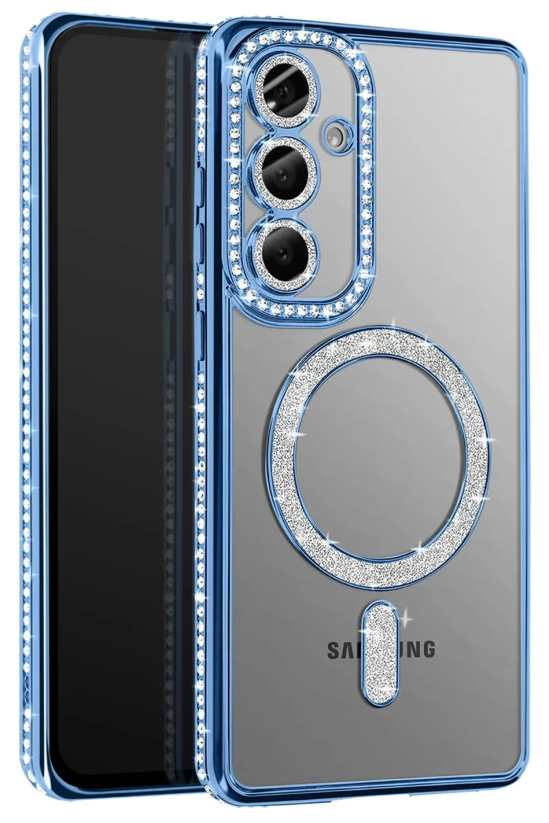Samsung Galaxy A37 5G Uyumlu Joke Simli Magneticsafe Kılıf - Mavi