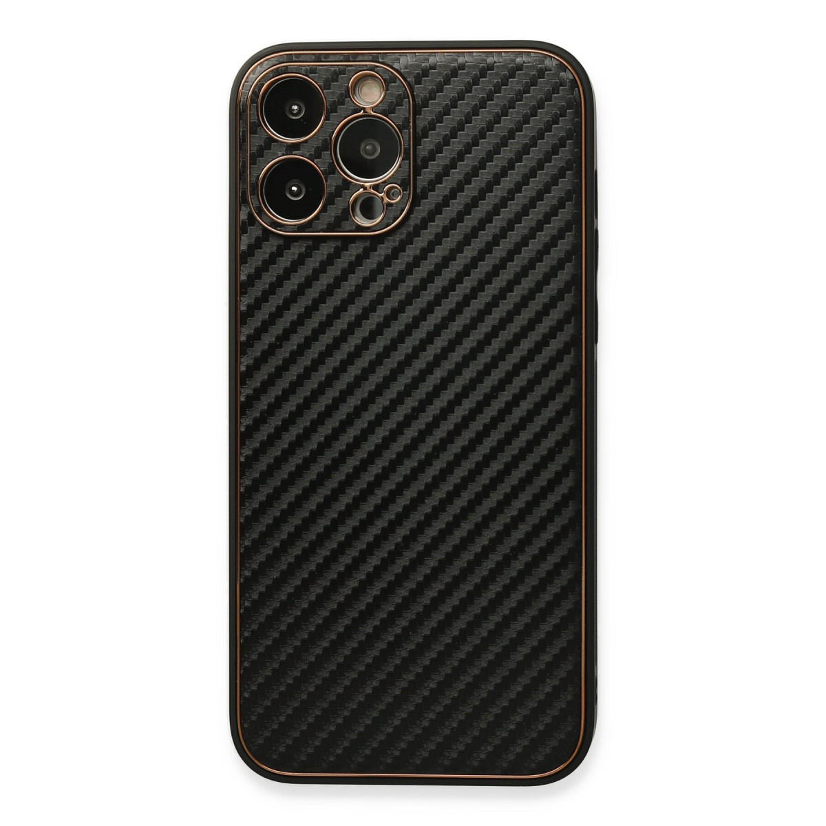 iPhone 13 Pro Max Kılıf Coco Karbon Silikon - Siyah