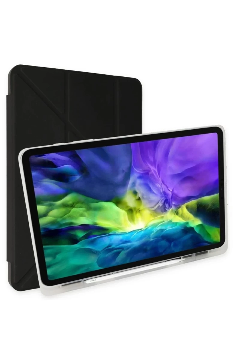 Huawei MatePad SE Kılıf Kalemlikli Mars Tablet Kılıfı - Siyah