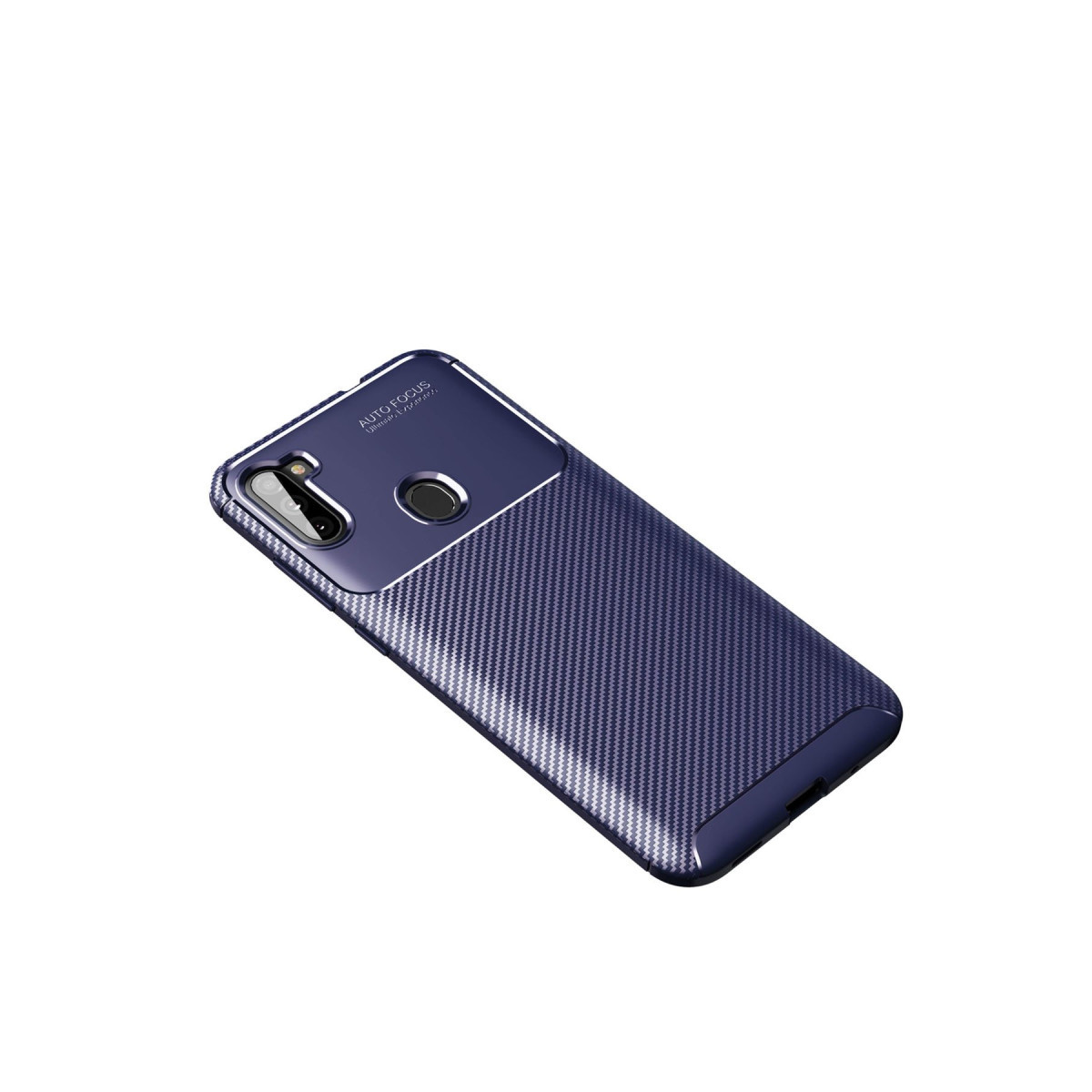 Galaxy A11 Kılıf Auto Focus Karbon Kapak - Lacivert