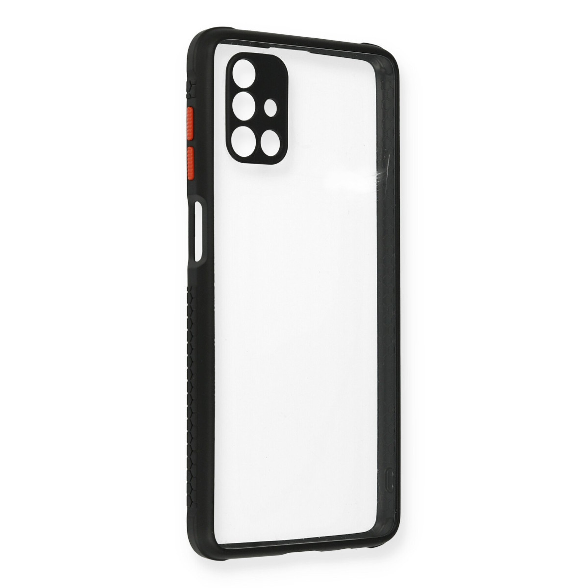 Galaxy M51 Kılıf Miami Şeffaf Silikon - Siyah