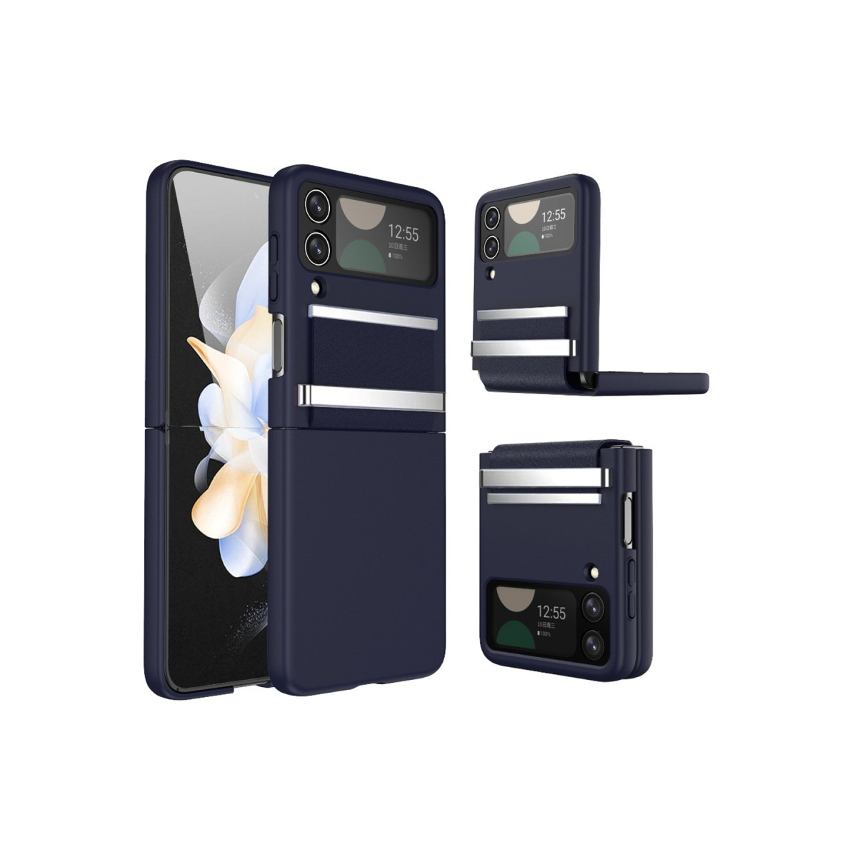 Galaxy Z Flip 4 Kılıf Belt Flip Kapak - Lacivert
