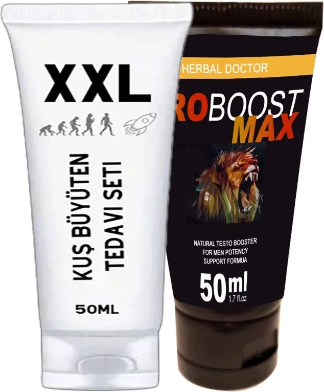 Süper Kuşxxl 50 ml Cream Krem + Eroboost Testo 50 ml Erkeklere Özel Krem