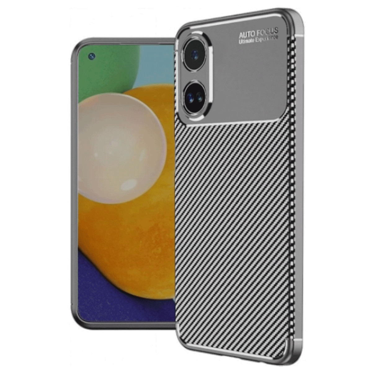 A60 Kılıf Auto Focus Karbon Kapak - Gri