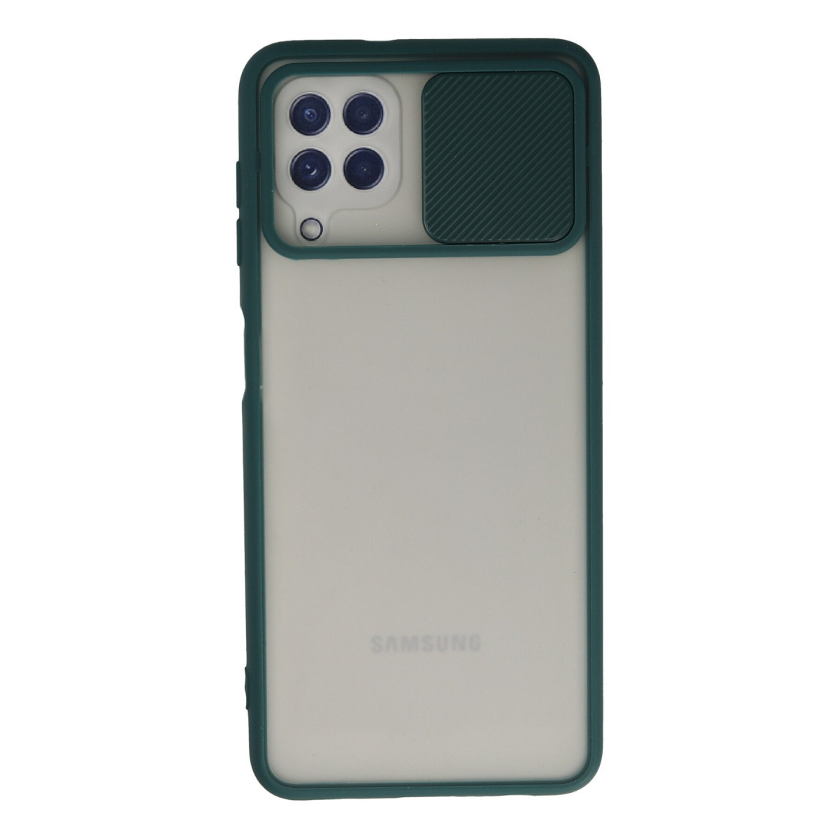 Galaxy A22 Kılıf Palm Buzlu Kamera Sürgülü Silikon - Yeşil
