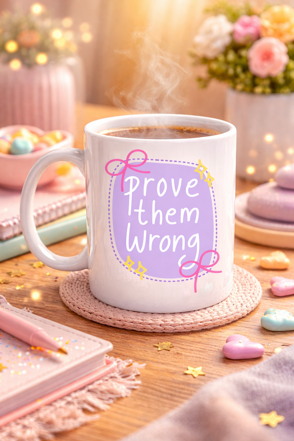 Prove Them Wrong Porselen Kupa MODEL 128 – Motivasyon Mesajlı Kahve Kupası, İlham Veren Hediye, Ofis &amp; Ev Kullanımı