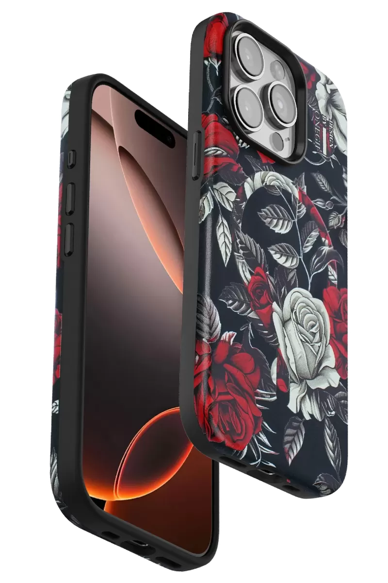 iPhone 14 Pro Max Flower Series Magsafe Kapak - Siyah